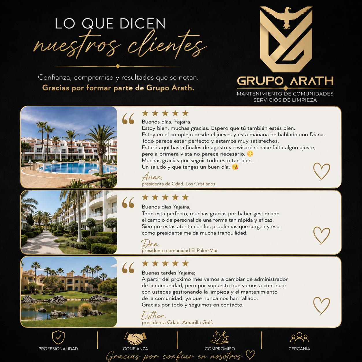 Reseñas de clientes de Grupo Arath